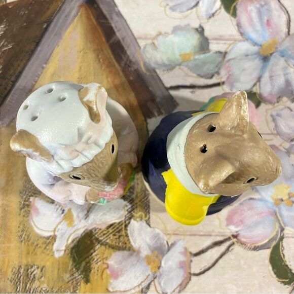 Vintage Salt & Pepper Shakers Country Mouse Couple Farmhouse Decor - Picture 2 of 5